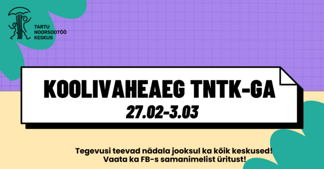 Tegevusi teevad nädala jooksul ka kõik keskused! Vaata ka FB-s samanimelist üritust!