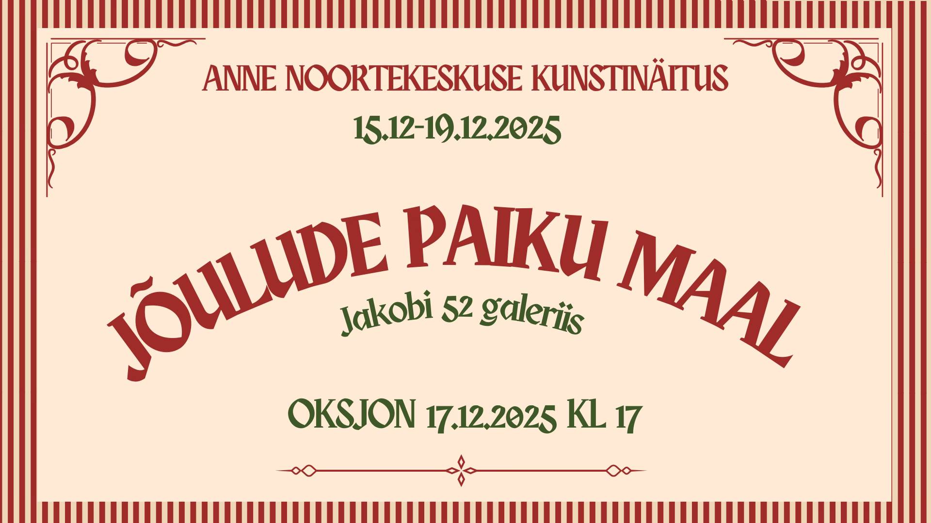 Meil on rõõm kutsuda teid kõiki, suuremaid ja väiksemaid kunstihuvilisi Anne Noortekeskuse noorte ja noorsootöötajate kunstinäitusele, mis avab uksed esmaspäeva